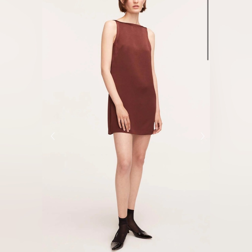 NWT - Rebecca Taylor Raisin Heavy Satin Shift Dress